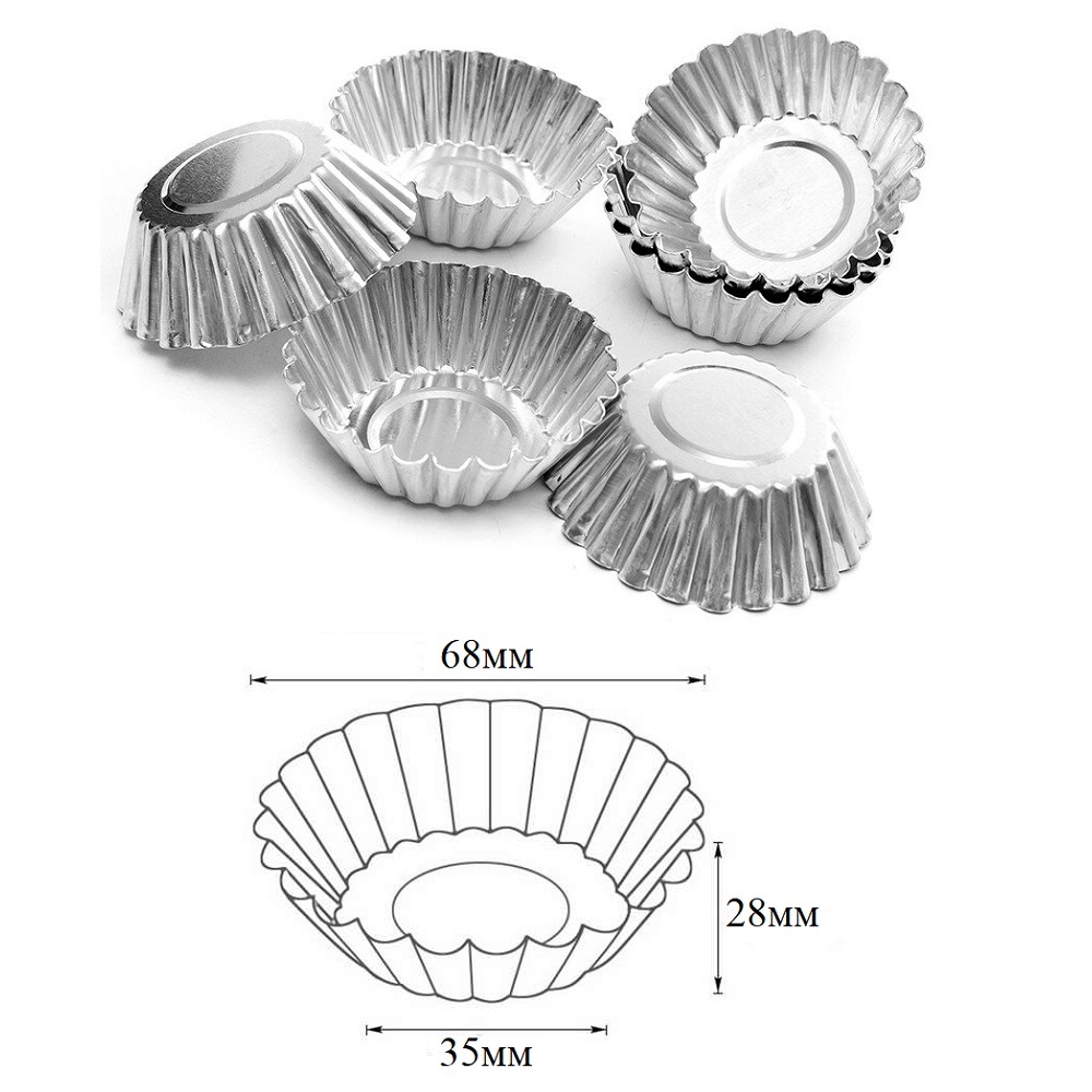 Формочки кондитерские. Форма для выпечки кексов 6х2 см. 6 шт. Металл delicia 631520. Форма для выпечки кексов 7х2,5 см. 6 шт. Металл delicia 631530. Форма для выпечки кекса (720) (3 600) КФ-01.000. Форма для кексов Tescoma 623560.