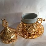 Чашка с блюдцем Acar кофейная Алтын в Симферополе