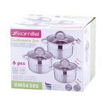  Набор кастрюль 6 предметов Kamille 5628S (1 л, 1.8 л, 2.5 л) с полыми ручками в Симферополе