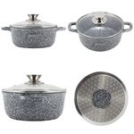  Кастрюля Ofenbach 100501, из литого алюминия, с антипригарным покрытием, со стеклянной крышкой, 24х11.5 см, 4.5 л в Симферополе