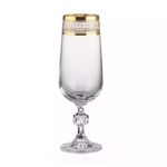  Фужер Bohemia Клавдия 4824 (43081), для шампанского, с золотой каемкой, 1 шт. 180 мл в Симферополе