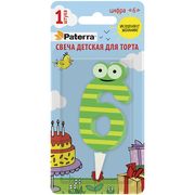  Свеча детская для торта Paterra 401-527 ЦИФРА 6 в Симферополе