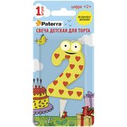  Свеча детская для торта Paterra 401-523 ЦИФРА 2 в Симферополе