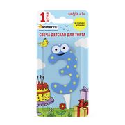  Свеча детская для торта Paterra 401-524 ЦИФРА 3 в Симферополе