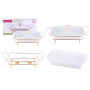  Мармит Kamille 6416, прямоугольный, керамический, с подставкой, 30.5x19x6 см в Симферополе