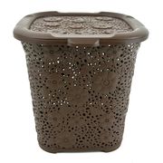  Корзина бельевая DDStyle Дунья 05117, Ажурная, коричневая, 15 л в Симферополе