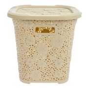  Корзина бельевая DDStyle Дунья 05117, Ажурная, кремовая, 15 л в Симферополе