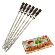  Шампур из нержавеющей стали, 550х10х3 мм, с деревянной ручкой в Симферополе