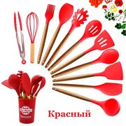  Набор кухонный МИРНУРИ 2815, силиконовый, на стойке, 11 предметов в Симферополе