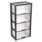  Комод Альтернатива М7925, Колорит, 4-х секционный, черный, 47,5х30хh94 см в Симферополе