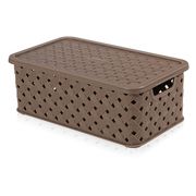 Шкатулка Elfplast Виола 3 л. плетенка серо-коричневая в Симферополе