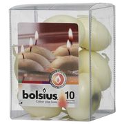  Свечи плавающие Bolsius 32052205, в наборе 10 шт, кремовые в Симферополе