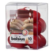  Свечи плавающие Bolsius 3632052244, в наборе 10 шт, темно-красные в Симферополе