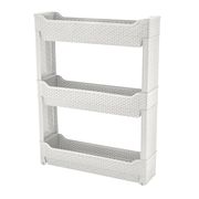  Этажерка Profit House Профит 221307721/03 Wenge светло-серый универсальная 3-х ярусная узкая 59.5х13.5х69 см в Симферополе