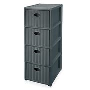  Комод Elfplast 593, Элеганс, графитовый, 38.5х29х80.5 см в Симферополе