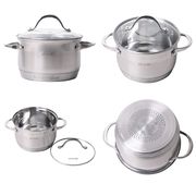  Кастрюля Kamille 4718S с крышкой, из нержавеющей стали, d18 см, h11.5 см, 2.9 л в Симферополе