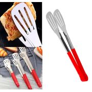  Щипцы металлические 388-2 средние с силиконовой ручой 31 см в Симферополе