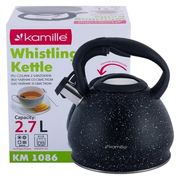  Чайник 2.7 л Kamille 1086 из нержавеющей стали со свистком в Симферополе