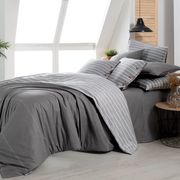  Постельное белье Евро серое Сарар Поплин Сандор V1 200x220/240x260/2*50x70 см в Симферополе