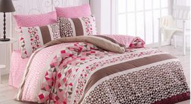  Комплект постельного белья Bahar Laviva Евро Ранфорс розовый (200-50) в Симферополе