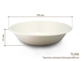  Тарелка Одноразовая Picneco TL006 суповая 500мл. 50шт в Симферополе