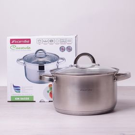  Кастрюля Kamille 5622S с крышкой 4,5 л нерж. в Симферополе