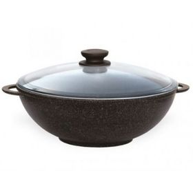  Сковорода Биол Гранит Браун 28033ПС Wok с покрытием д 280 стекл. крышка в Симферополе