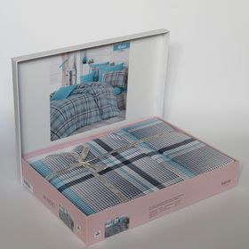  Комплект постельного белья Bahar Rahel 1,5 Ранфорс голубой (160-50) в Симферополе