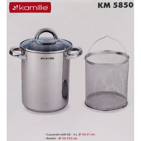  Кастрюля Kamille 5850 для спаржи, фритюрница 4л в Симферополе