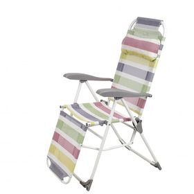  Кресло-шезлонг Ника 3 К3/П с подножкой цветные полоски в Симферополе