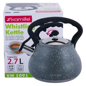  Чайник Kamille 1091 из нержавеющей стали со свистком 2.7 л в Симферополе