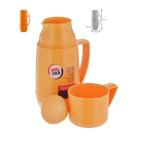  Термос Tescoma Теск 310616.17 с кружкой оранжевый Family Colori 0,75л (h28x13x9 cm) в Симферополе
