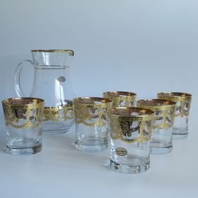  Набор для воды кувшин+6 стаканов Donezitti Veneziano Oro Италия в Симферополе