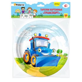  Бумажные тарелки Paterra 401-880 18см ТРАНСПОРТ 6шт. в уп в Симферополе