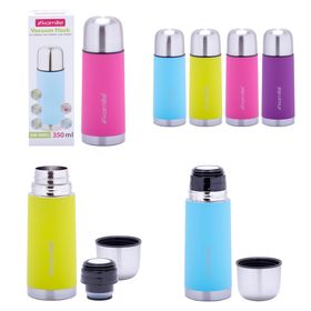  Термос Kamille 2001, из нержавеющей стали, с прорезиненным покрытием, 1 чашка, 350 мл в Симферополе