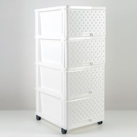  Комод DDStyle 04044, 4-х секционный, 40х50хh98 см, белый в Симферополе