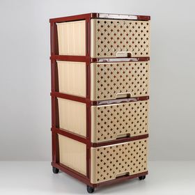  Комод DDStyle 04044, 4-х секционный, 40х50хh98 см, бежевый в Симферополе