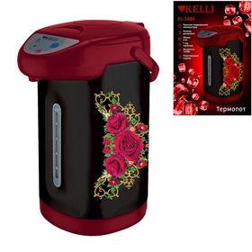  Термопот Kelli 1484, черный/красный, 1100 Вт, 4.5 л в Симферополе