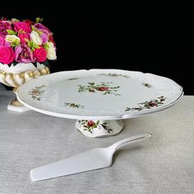  Тортовница с лопаткой Ленарди 205-387, Доминика, фарфоровая, ПУ, 36 см в Симферополе