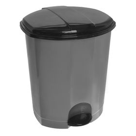  Мусорник Elfplast 031, Эльф , с педалью, чено-серый, 11 л в Симферополе