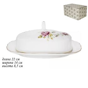  Масленка Lenardi 226-076, с крышкой, Мария Роуз, фарфоровая, 22 см, ПУ в Симферополе