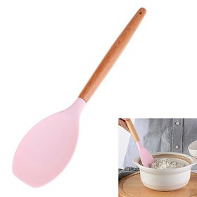  Ложка МИРНУРИ 2761-5, силиконовая, с деревянной ручкой, 31 см в Симферополе