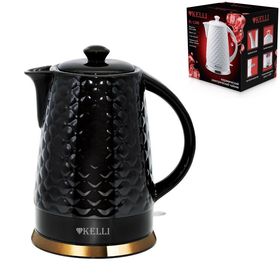 Чайник Kelli 1340, электрический, керамический, черный, 1.8 л в Симферополе