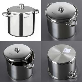  Кастрюля Катунь KT04-D-130, Гретта, из нержавеющей стали, с крышкой, d28 см, 13 л в Симферополе