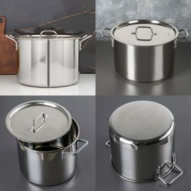  Кастрюля Катунь КТ-ОБ-15, Общепит, из нержавеющей стали, с крышкой, 15 л, d30хh22 см в Симферополе