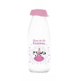  Бутылка Herevin 111729-013 для воды 0.25 л Dark Pink-Cow&Milk стекло в Симферополе