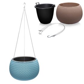  Кашпо Elfplast 575 Lace подвесное серо-голубое 3.9 л в Симферополе