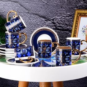  Кофейный набор Kosova KGP-098/02448, 12 предметов, фарфоровый, синий, 110 мл (Косова) в Симферополе