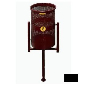 Урна Завод им. Фрунзе стационарная 1-а опорная U-образная черная h82 см d33 см в Симферополе  Урна Завод им. Фрунзе стационарная 1-а опорная U-образная черная h82 см d33 см в Симферополе