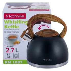  Чайник Kamille 1087 из нержавеющей стали со свистком 2.7 л в Симферополе